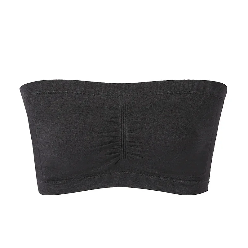 Women's Bra Plus Size Strapless Bra Thin Removable Chest Cushion Top Stretchy Seamless Invisible S-6XL women bra set