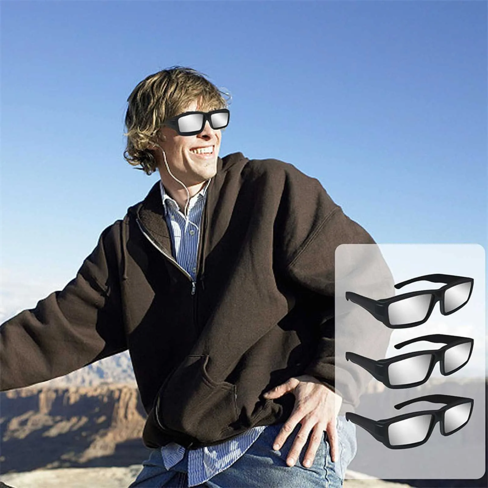 Pack De 4 Gafas Para Ver Eclipses Solares - Protección UV, Ligeras, Plegables, Ideales Para Niños Y Adultos