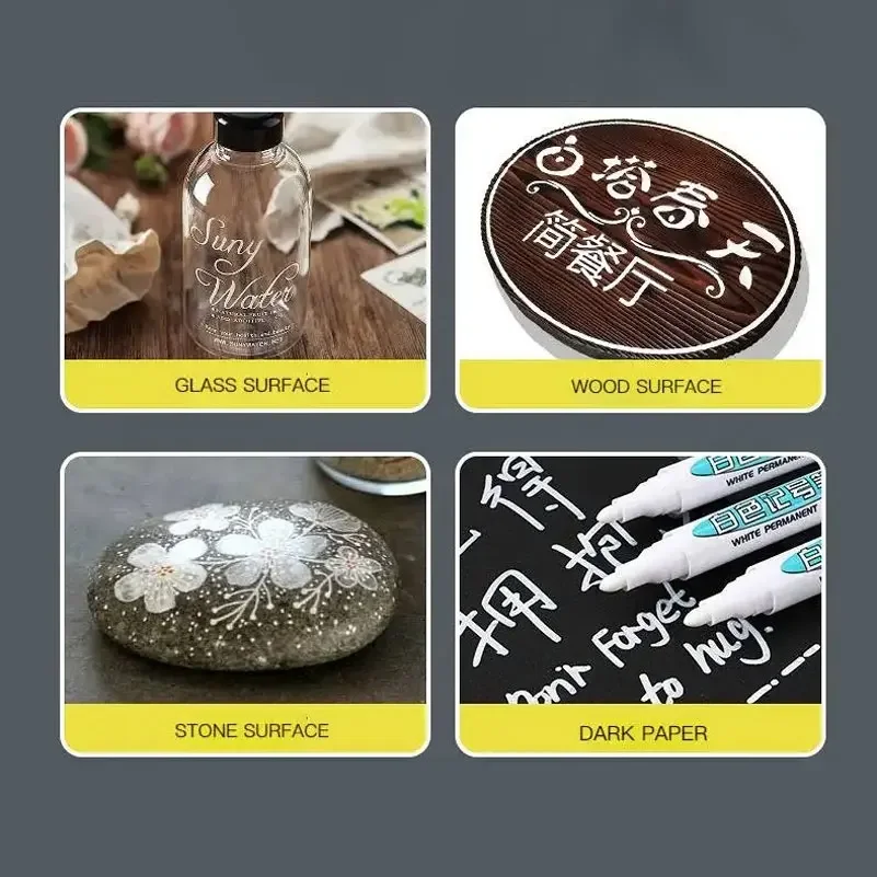 Marker Pen 6/1 Pcs/Set for Tire Painting Notebook Tyre Tread Waterproof Permanent Graffiti