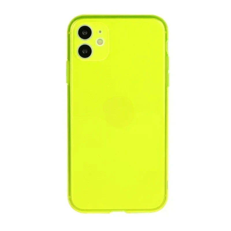 Neon Fluorescent Shockproof Candy Color Soft TPU Clear Phone Case