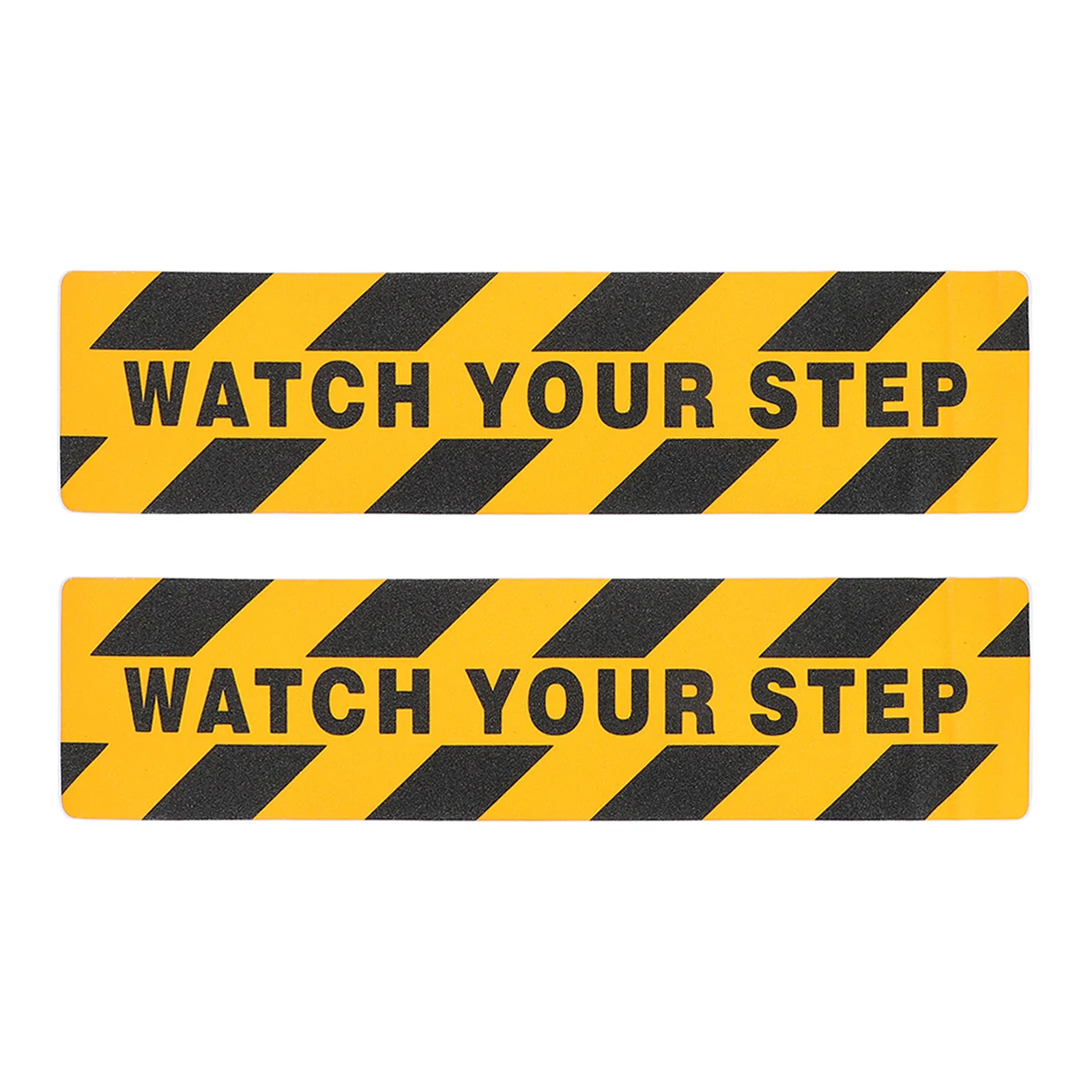 2Pcs 주의 경고 데칼 계단용 미끄럼 방지 테이프 노란색 검정색 줄무늬 안전 스티커 바닥 위험 표시 표시판 발판 표시기 주의
