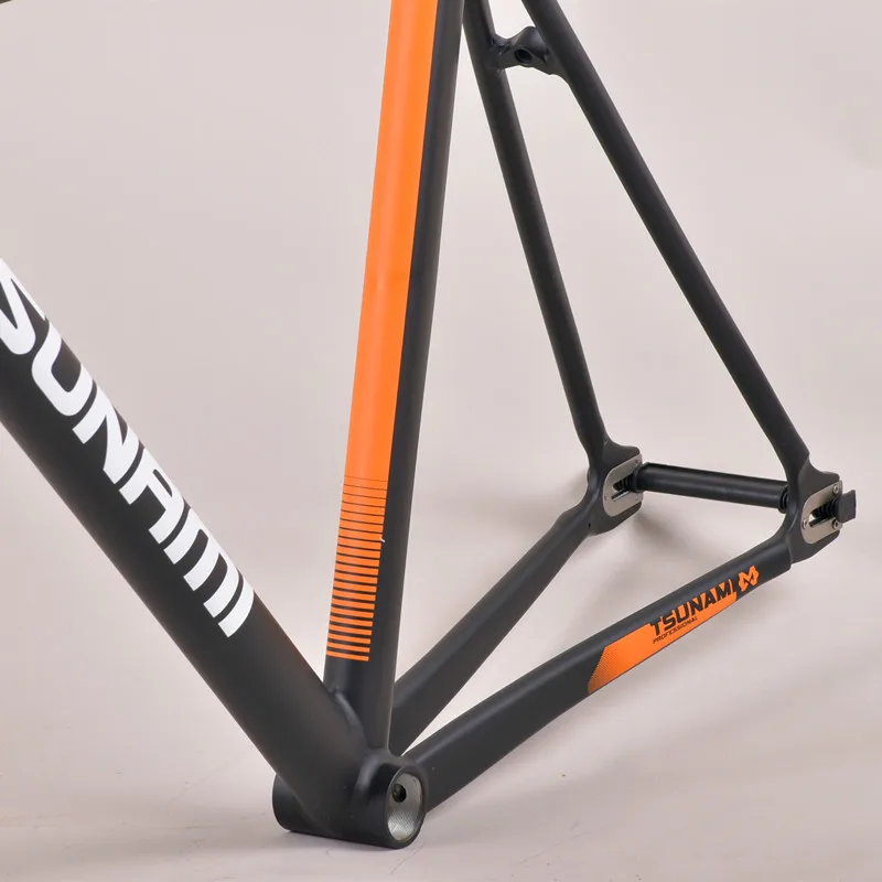 TSUNAMI SNM300 Frameset 700C 6066 T6 Aluminum Fixed Gear Frame Track Fixie Bike 52CM 54CM Frameset High Quality Bicycle Parts