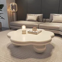 Kawaii Table Basse à la mode Unique forme de nuage minimaliste Table Basse de luxe salon Table moderne Basse Design meubles 6