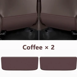 Premium Car Seat Back Protector Pad - Microfiber Leather Anti - Kick Mat (Coffee)