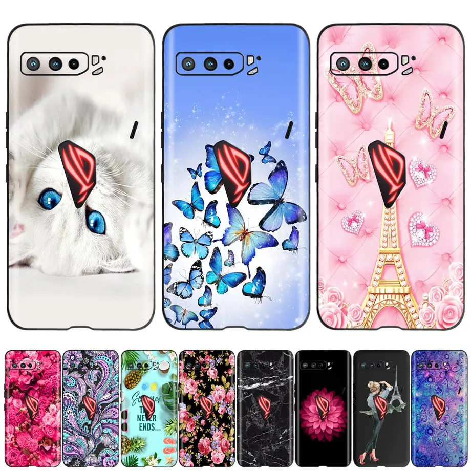 Per Asus Rog Phone 5 Zs673Ks Custodia Per Telefono Cover Posteriore Morbida In Silicone Tpu Per Asus Rog Phone 5 Pro Custodia Rog5 Rog 5Pro Fundas