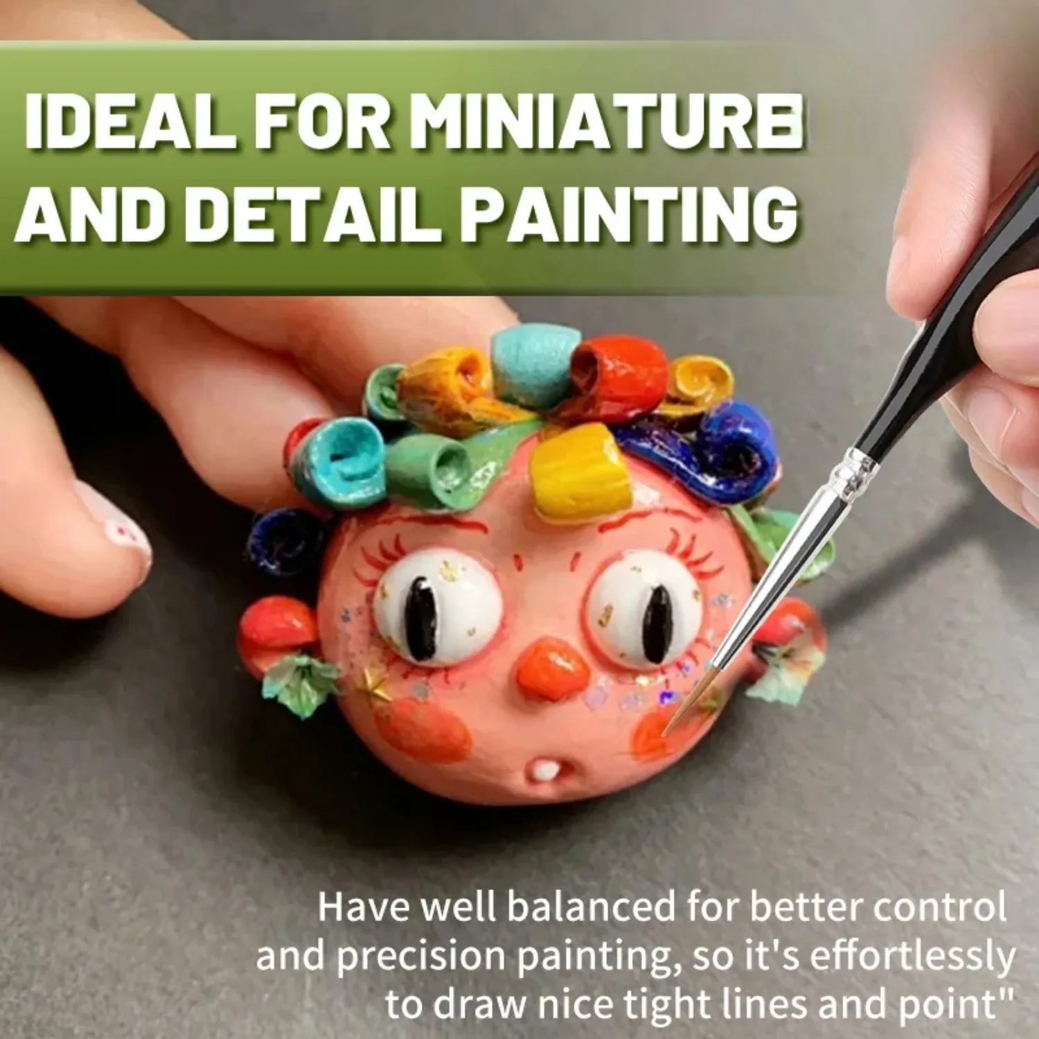 Końcówka pędzla wykonująca cienkie pociągnięcie na powierzchni