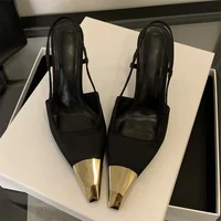 Eilyken Street Style Pointed Toe Women Pumps Fashion Slingbacks Thin High Heels Elegant Stripper Prom Ladies Sandals Shoes - Image 4
