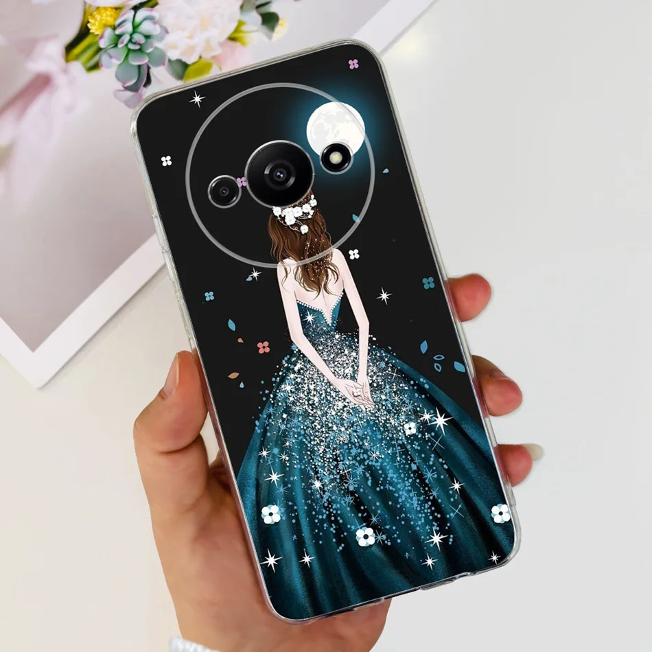 Elegant Printing Soft Silicone Clear TPU Slim Phone Case