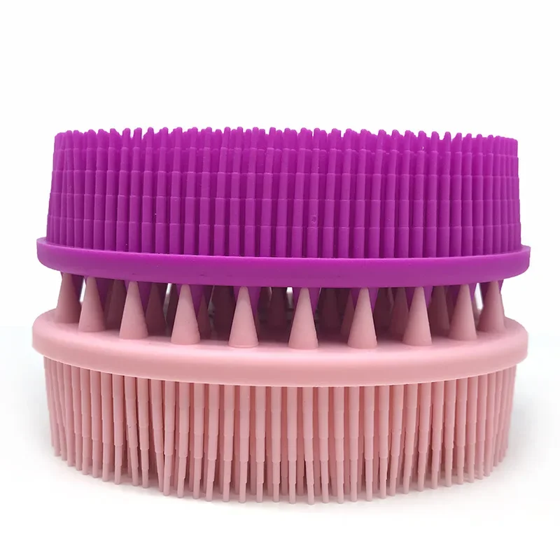 Soft Silicone Brush Wash Bath Shower Exfoliating Skin Fit For Baby Adult Bath Brush Shampoo Head Massage Brush Siliconebrush 6