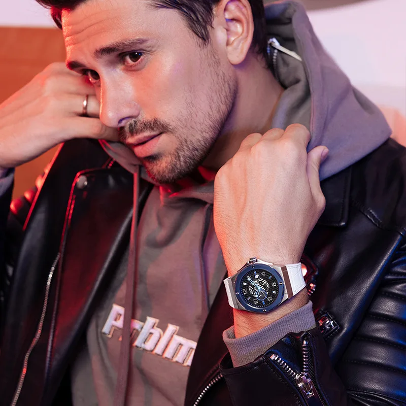 BONEST GATTI Men's Business Night Light Waterproof Fashion Men's Mechanical Watch
