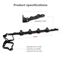 1 Set 4-Position Car Rod Holder Universal Front/Rear Seat Fishing Pole Rack Adjustable Clamp Mount Compact Tackle S 6
