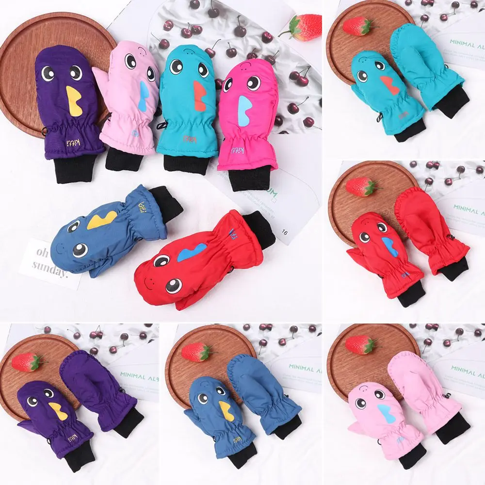 Gloves Cute Cartoon Winter Snow Warm Gloves Boy Girls Ski Snowboard Windproof Waterproof Thicken Keep Warm Winter Must 1 Pair