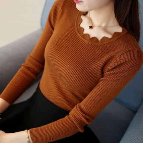 감성이 가득한 여성스러움의 화신, 니트 솔리드 스웨터 추천