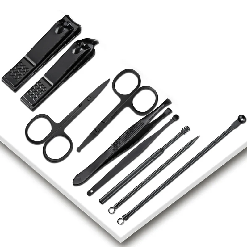 7/10//12/16/18 Pcs Manicure Cutters Nail Clipper Set Household Stainless Steel Ear Spoon Nail Clippers Pedicure Scis New