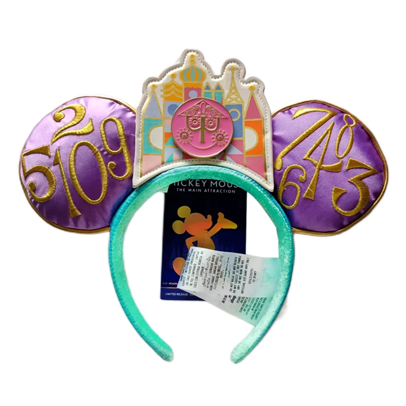 Cartoon Minnie Mouse Ears Headband Mermaid princess Big Sequin Bows EARS COSTUME Headband Cosplay Plush Adult/Kids Gift