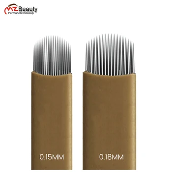 Microshading Microblanding Needle 18U Lamina Tebori Flex Blade Sharpest Semi Permanent Makeup Micro Eyebrow Manual Pen