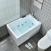 Modern Simple Home Acrylic Massage Bathtub Small Apartment Bathroom Constant Temperature Surfing Jacuzzi with Seat Design X 1