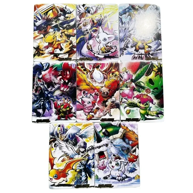 

8pcs/set Digimon Adventure Flashcards Tailmon Agumon Animation Characters Anime Classics Game Collection Cards Toy Gift