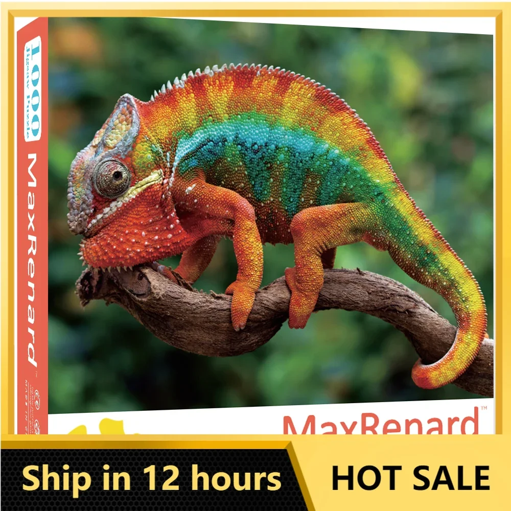 

Головоломка MaxRenard 68*49 см, 1000 шт., игрушка для взрослых с животными, Семейная Игра-Хамелеон, украшение для дома, подарок, художественные головоломки, игрушки для взрослых