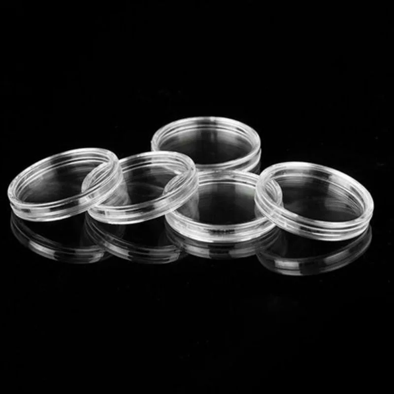 

Прозрачный круглый пластиковый контейнер для монет и капсул, 100*30 мм, контейнер для хранения, держатель, органайзер, товары для украшения дома и сада