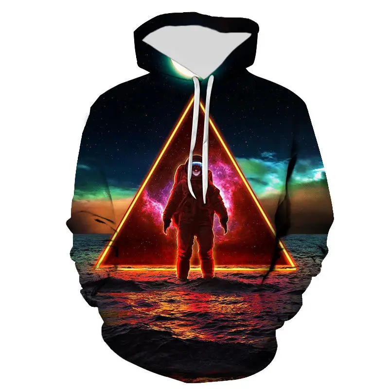 thumbnail image 1 of Sudadera con capucha con estampado de astronauta, universo, espacio, galaxia, para hombres y niños, sudaderas de manga larga, chaqueta genial de gran tamaño para hombre, 1 of 5