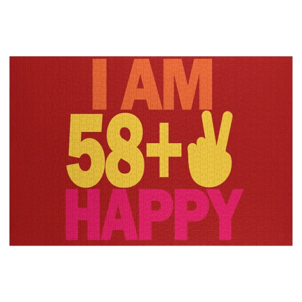 60 years old - I am 60 happy Jigsaw Puzzle Toddler Toys Customized Picture Puzzle