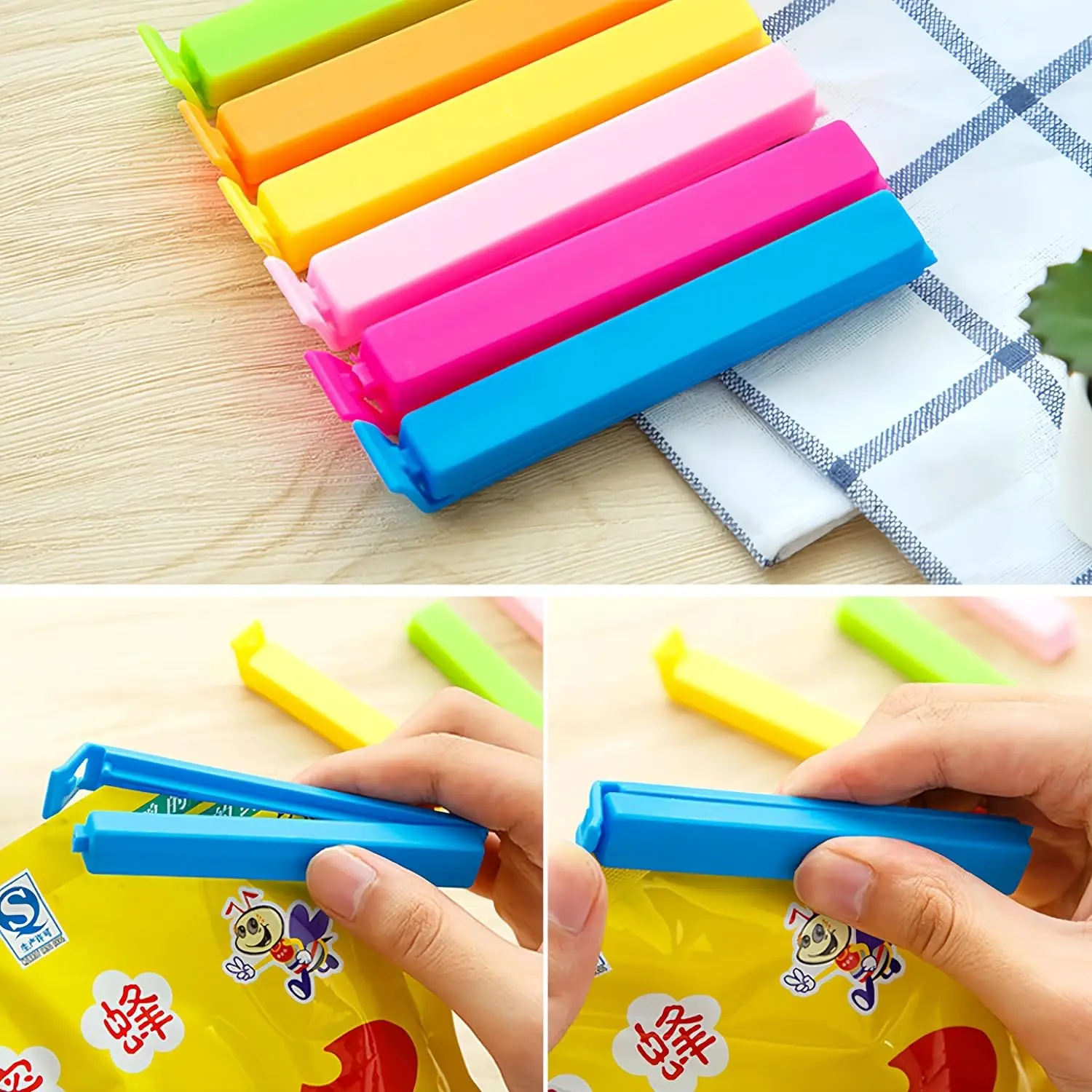 

300/30PCS Sealing Clip Food Snack Sealing Pocket Clip Mini Vacuum Fresh-keeping Food Clip Plastic Clips Kitchen Storage Tool