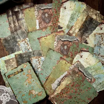 30 pcs Vintage Rust material paper Planner handmade DIY Hand Account Diary Album Scrapbooking Background paper 1
