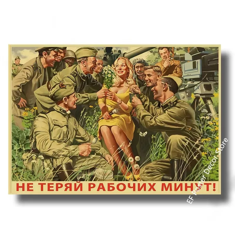 Vintage Stalin Ussr Cccp Poster Poster Aesthetic Prints And Posters Wall Art Retro Painting Home Room Cafe Club Dorm Wall Decor Peckshirt