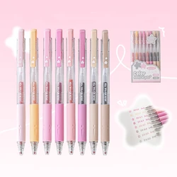 Seasons Color Neutral Pens Set - 8pcs Vibrant Multi-Color Collection 0.5mm Ballpoint (Dried Rose)