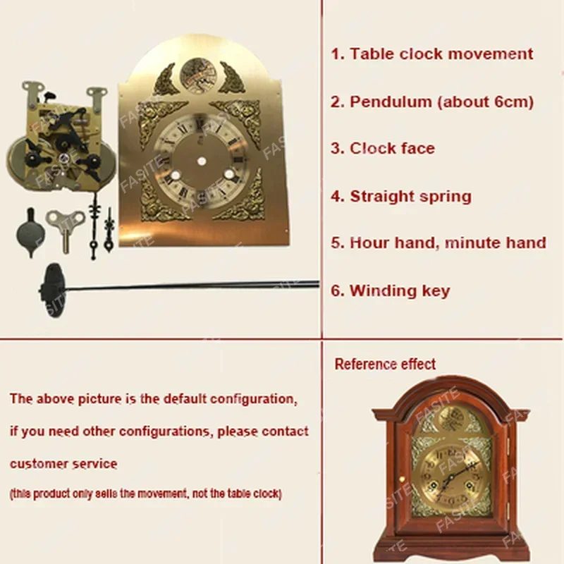 Superior F Type 31 Day Grandfather Clock Mechanical Movement DIY Clockwork Clock Accessories Full Set Winding Upright Metal Cloc 4