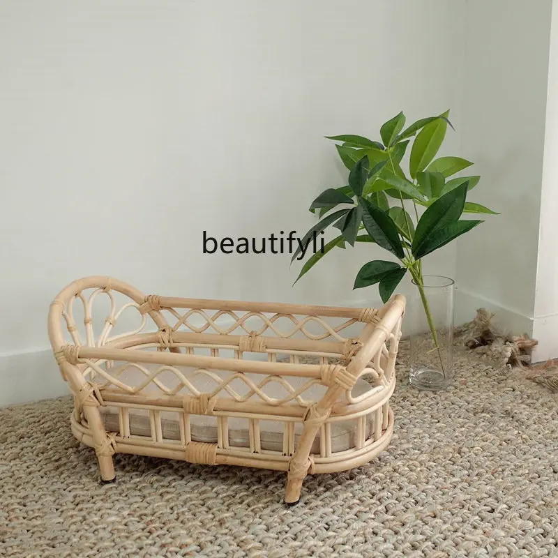 

yj Korean mini rattan bed camera bed imported from Indonesia
