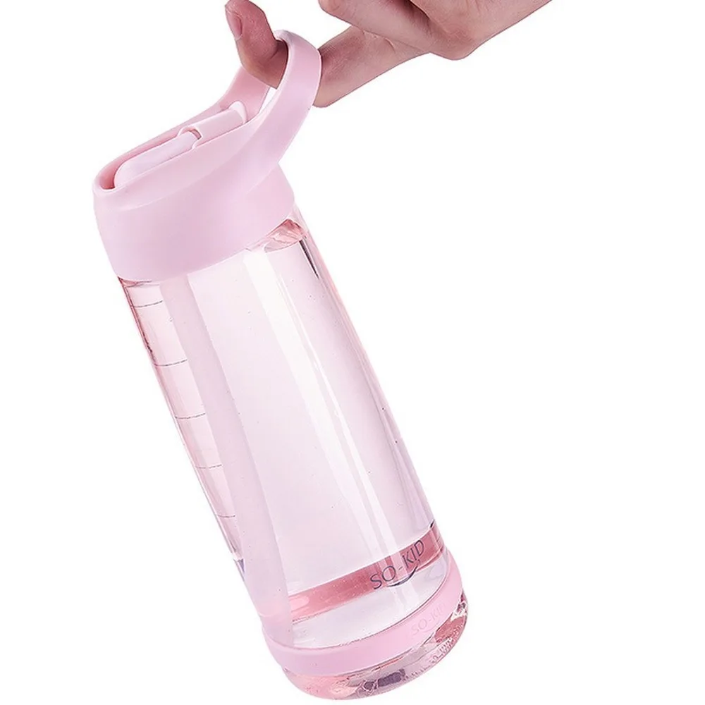 550ml/850ml/1000ml Outdoor Water Bottle with Straw Sports Bottles Eco-friendly with Lid Hiking Camping Plastic For Kid And Adult