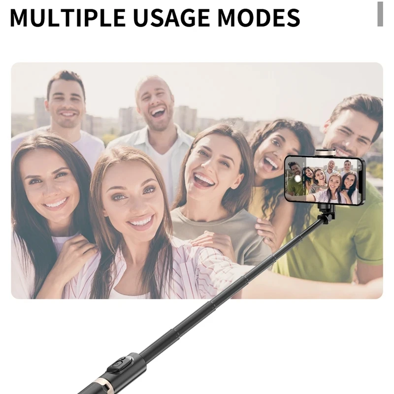 Bluetooth Selfie Stick Foldable Wireless Tripod with Bluetooth Shutter Monopod Live Photograph for Smartphone