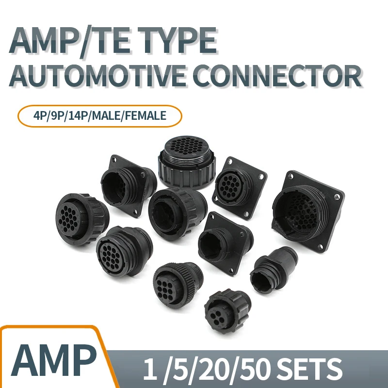 Conector Smema Macho e Fêmea Aviação Plug Connector tipo Amp Fiação de Equipamento Smt 14pin 20 Conjuntos 14p