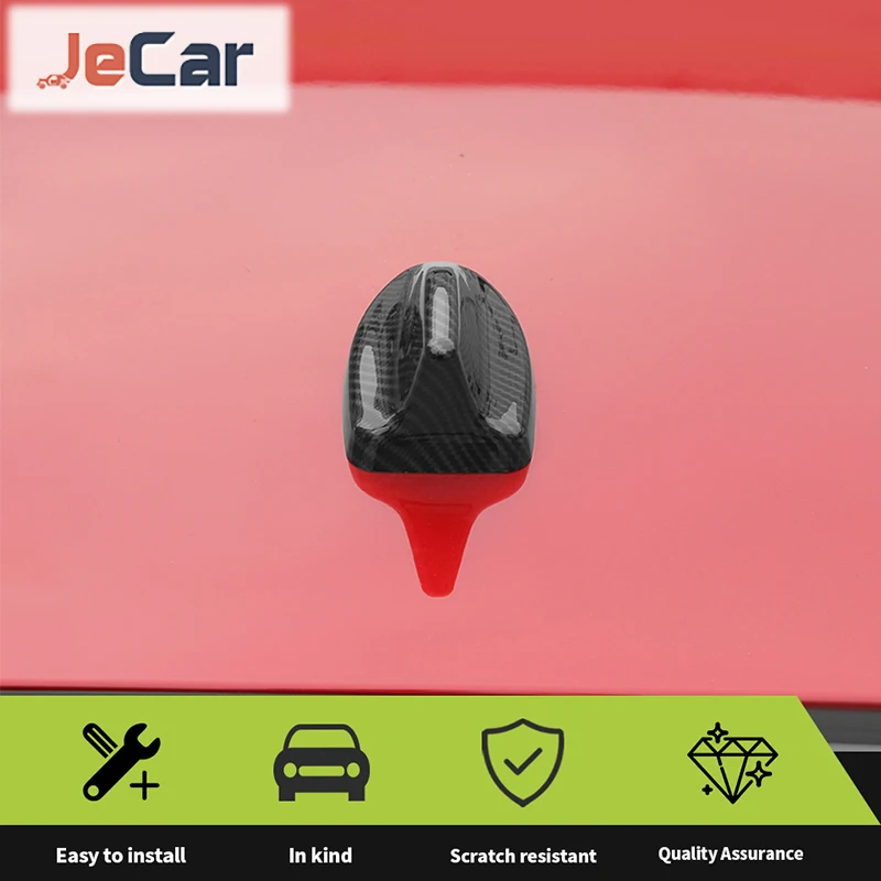 JeCar ABS 자동차 상어 지느러미 안테나 커버 장식 포드 머스탱 2024 UP 자동차 외장 액세서리