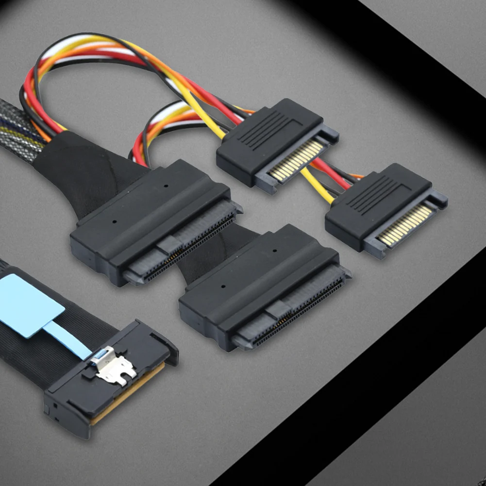 Slimline-sas Mcio 8i Cabo Adaptador Conector Cabo de Transmissão de Dados para Computador pc 74 a 2-sff 8639 50cm Servidor