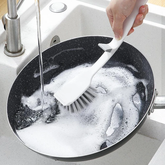 Kitchen Brushes Washing Dishes  Sponge Washing Dishes Handle - Kitchen  Cleaning - Aliexpress