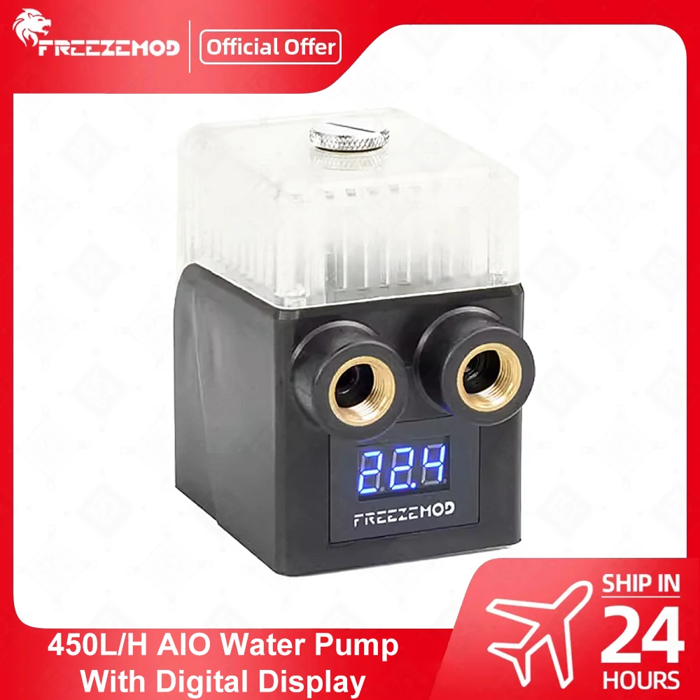 Zemod-integrado Bomba Tanque de Água com Display Digital Bomba Aio Refrigerado a Água 12v 450l h Fluxo Pub12wx 450l