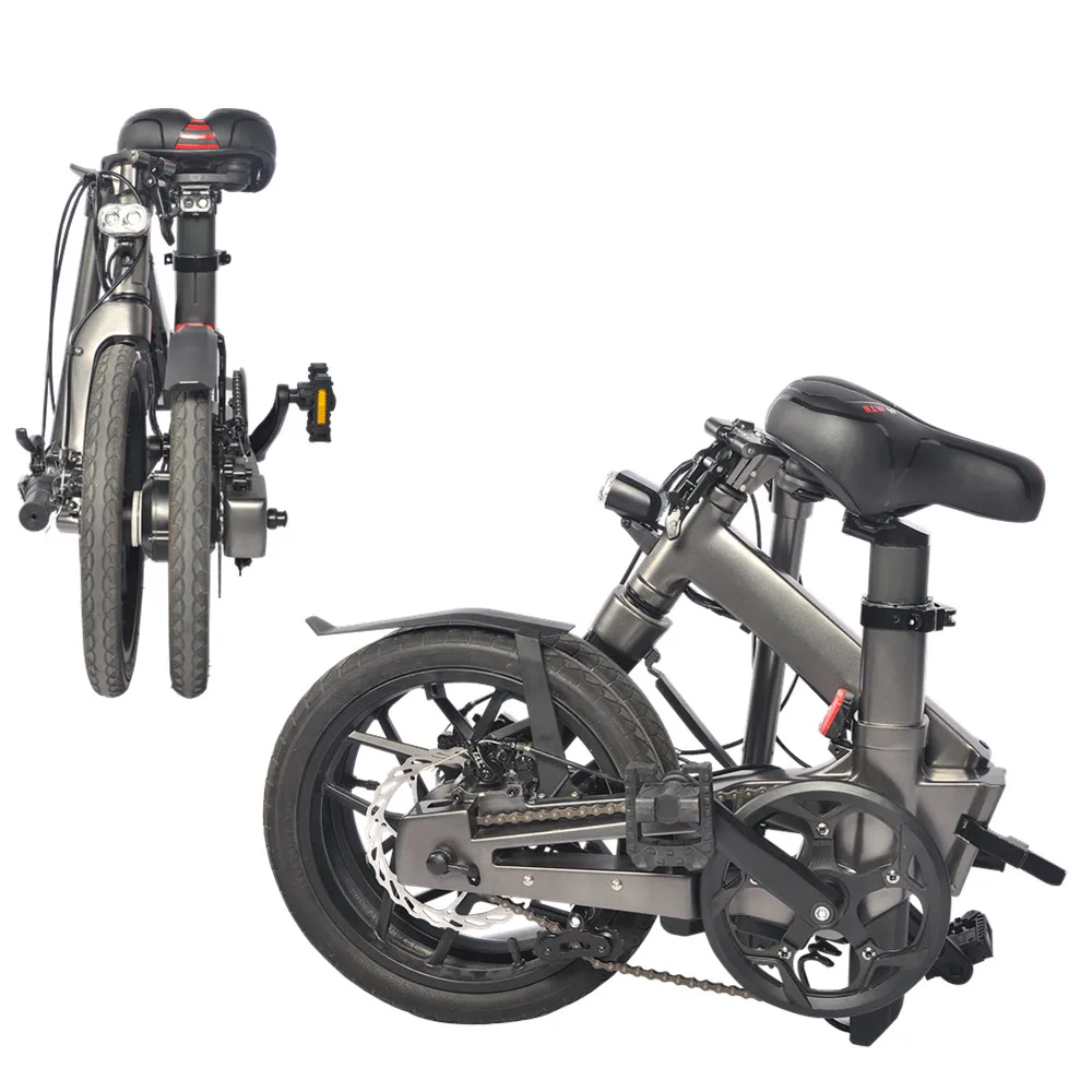 Super Light-Weight Magnesium Alloy Frame 16 Inch 36v 250w Small Folding Adult High Quality Electric Bicycle Folding