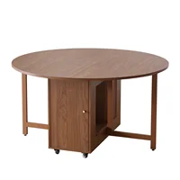 Table à manger ronde pliante multifonctionnelle avec chaises, meubles à la mode 2