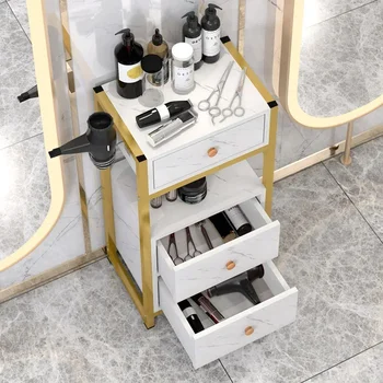 Alternative view of Salon Cabinet Morandi White Minimalism Cabinet Salon Furniture Beauty Spa Auxiliary Table Appliances Muebles De Manicurista