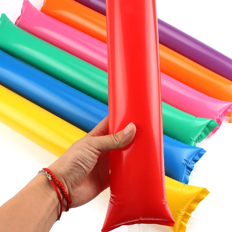 Inflatable Cheer Props Colorful Long Balloon Inflatable Fuel Stick Clapping Stick Sports Party Cheer Inflatable Cheer Props Noise Maker