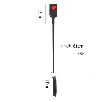 1pc 60cm Long Handle Faux Leather Riding Crops BDSM Bondage Spanking Paddle Whips Sex Toy Adult Sex Toy For Men Women Sex Shop 3