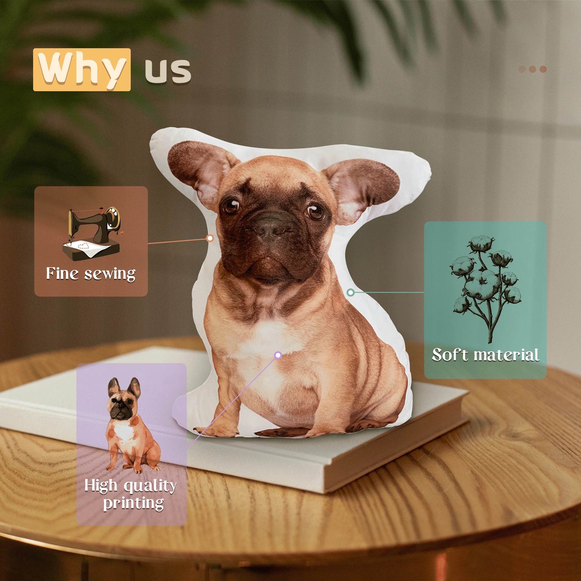 Custom Pets Cushion Personalized Filling Pets Photo Cushion DIY Pillow for Putting Picture of Cats and Dogs Home Decor 5