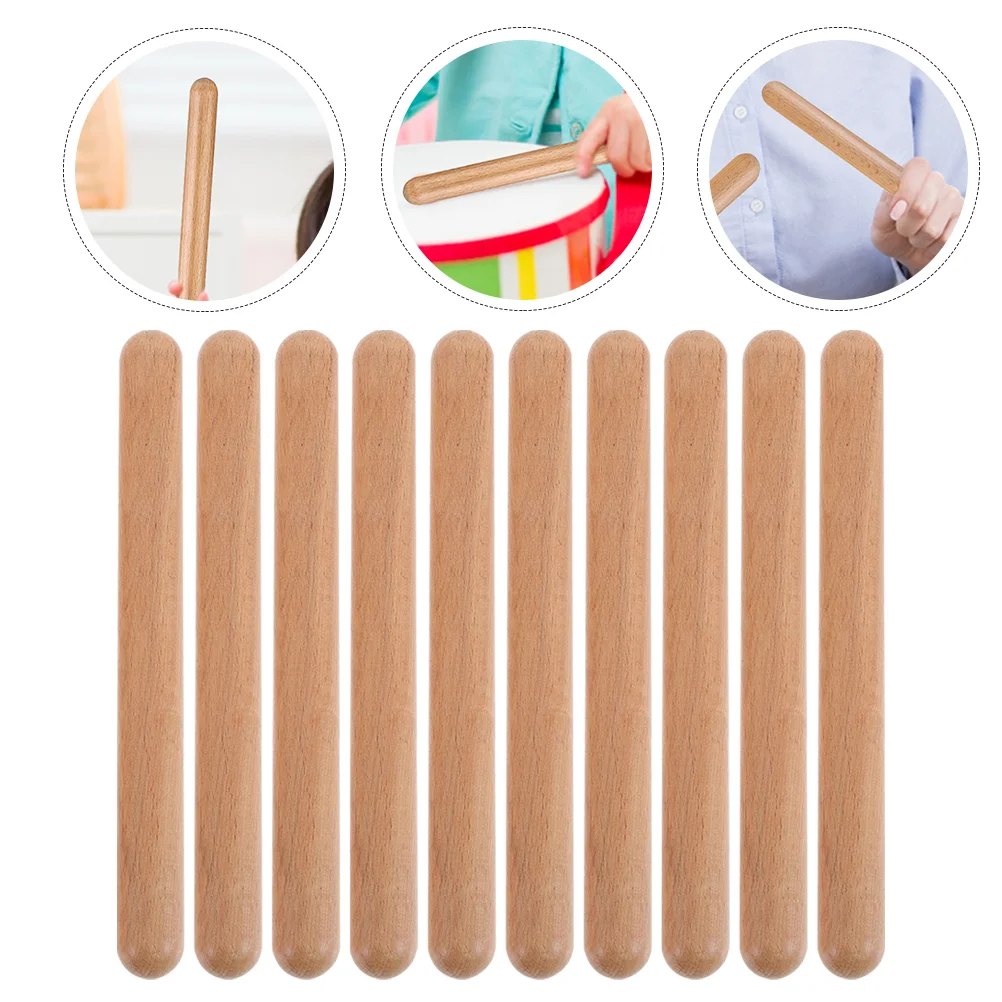 

12 Pcs Set Preschool Toddler Musical Instrument Toy Musical Instrument Sticks Playdough Kids Shaker Toy Wooden Musical