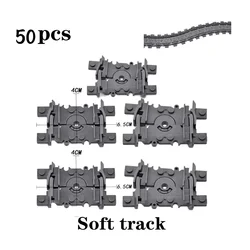 City Trains Flexible Tracks Set - Creative DIY Building Block Toy (Soft Track 50pcs)