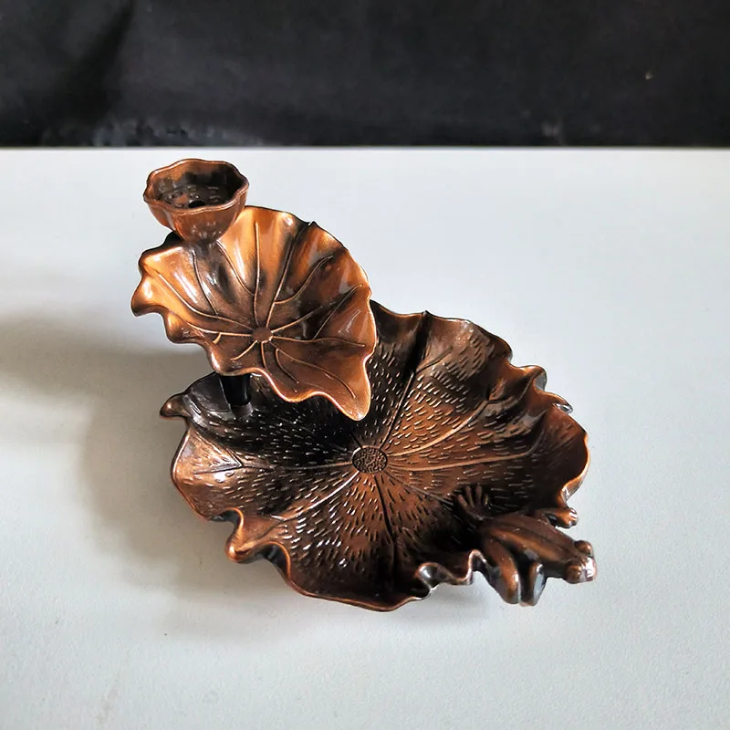 1x لوتس بركة ارتجاعي البخور الموقد المعادن الضفدع...