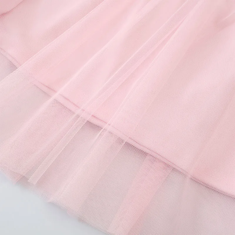 Kids Clothes Summer Mesh Dress Korean Fashion Children's Clothing Baby Girl Cartoon Ballet Girls Cotton Costume
