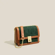 

Jenny&Dave Fashion Chain Bag Messenger Bag 2022 Ins Retro Patchwork Causal Commute Armpit Bag Single Shoulder Leather Bag Women